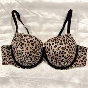 Cacique Zebra Print Push Up Bra Women Plus Size 42C